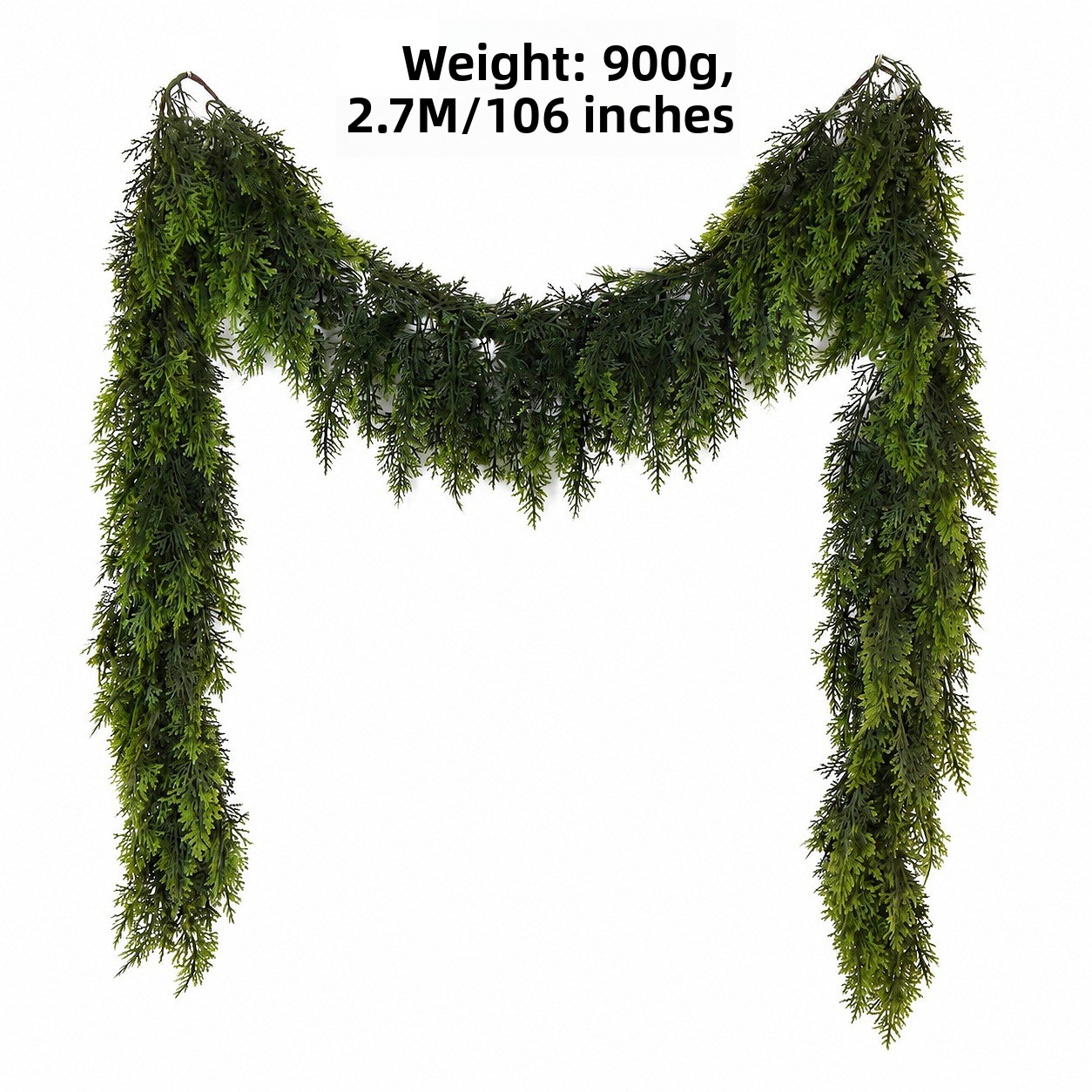 Simulation pine and cypress Christmas rattan soft rubber decorations Christmas Cedar Rattan
