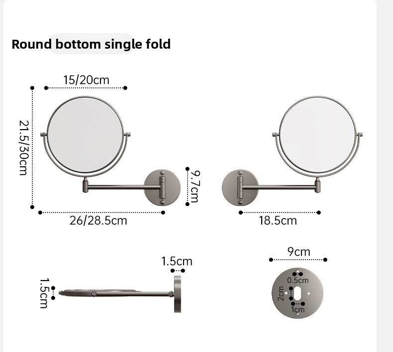 Wall-mounted beauty mirror