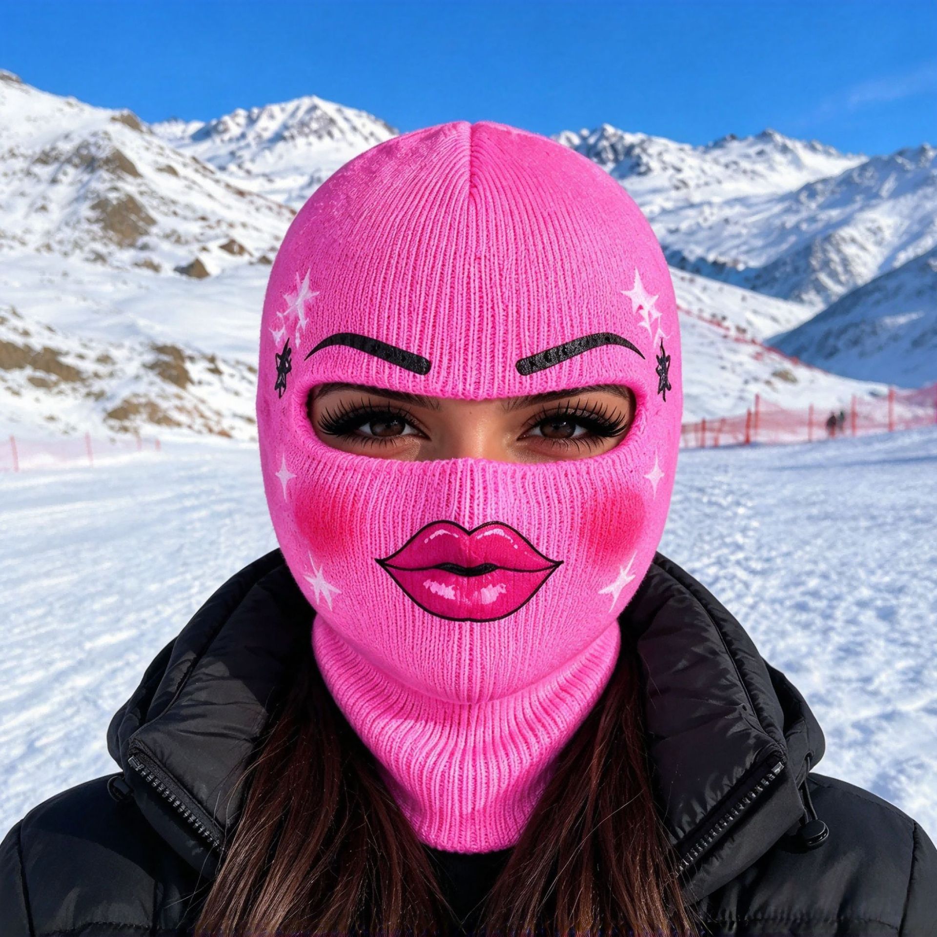 Printed ski mask