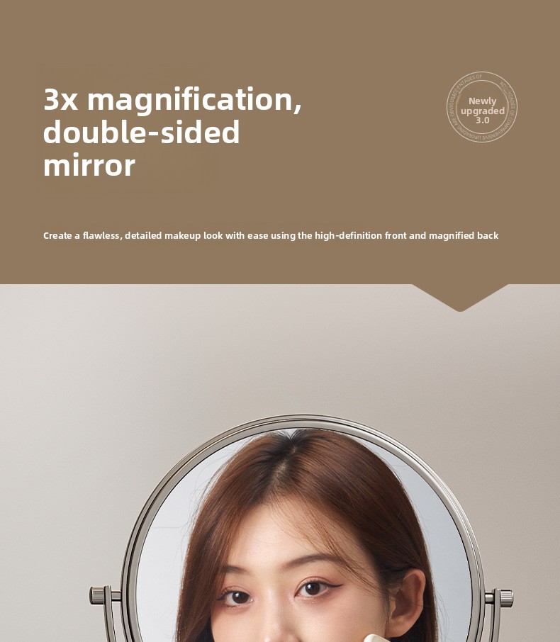 Wall-mounted beauty mirror