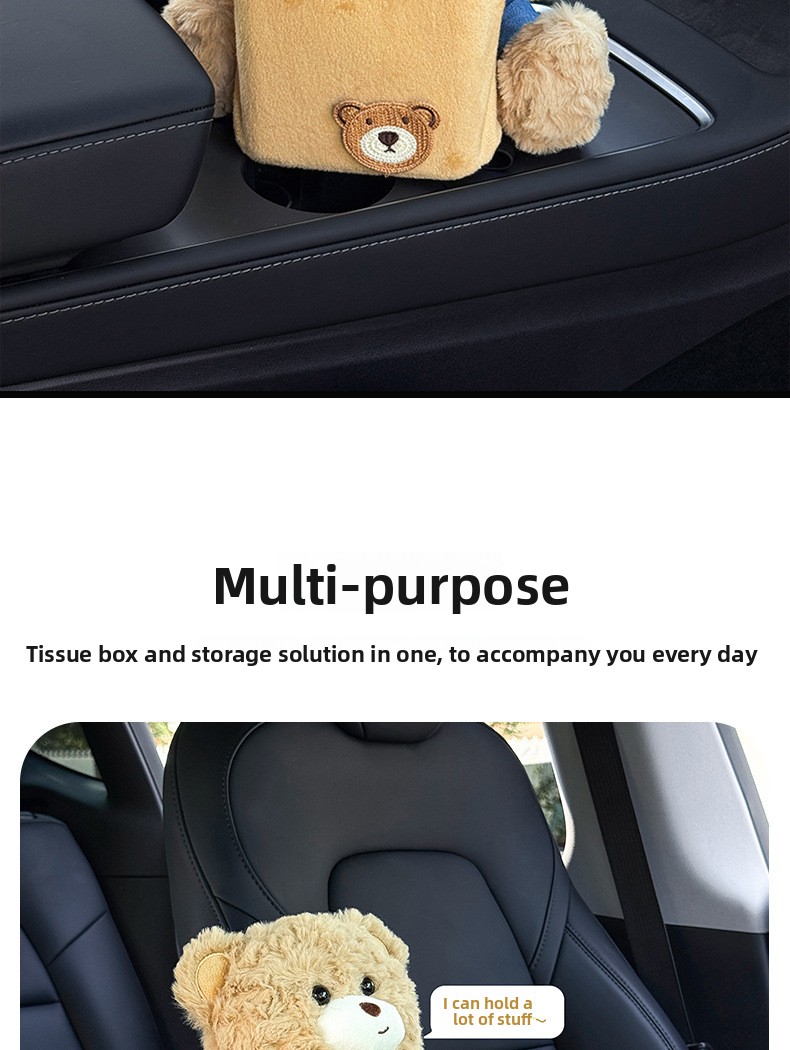 2-in-1 Car Tissue Box and Trash Can