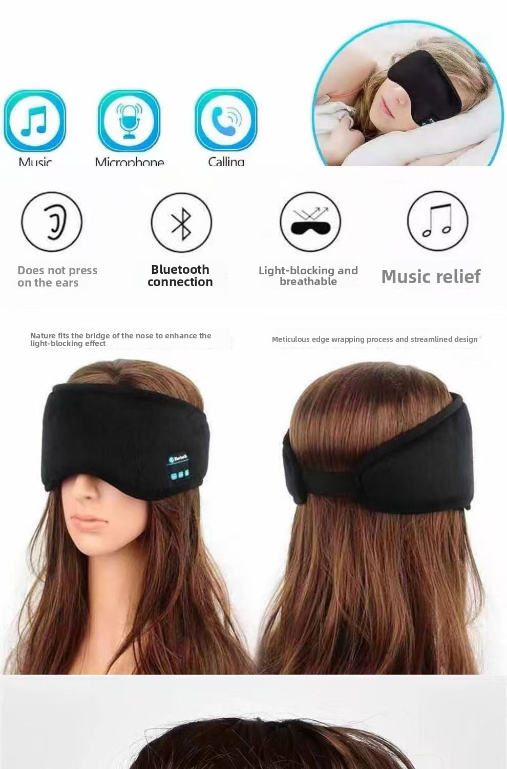 Wireless Music Headphones Eye Mask