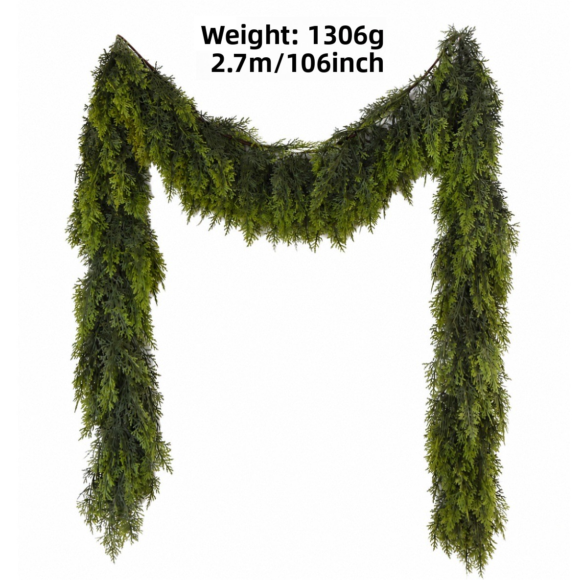 Simulation pine and cypress Christmas rattan soft rubber decorations Christmas Cedar Rattan