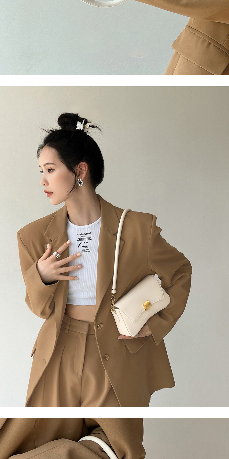 PU Leather Baguette Bag