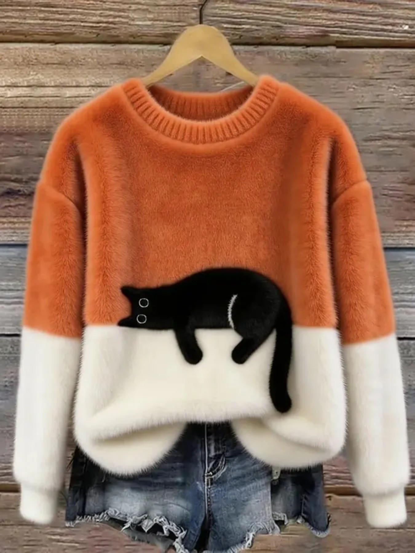 Sudadera de mujer con estampado de gato efecto 3D | GATOKOOL