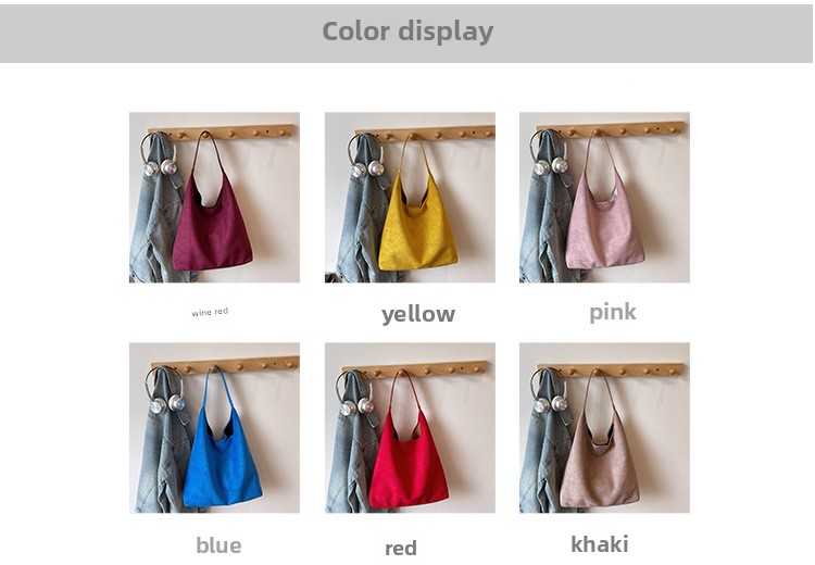 Retro Soft Suede Magnetic Buckle Large Capacity Bucket Shoulder Bag for Women