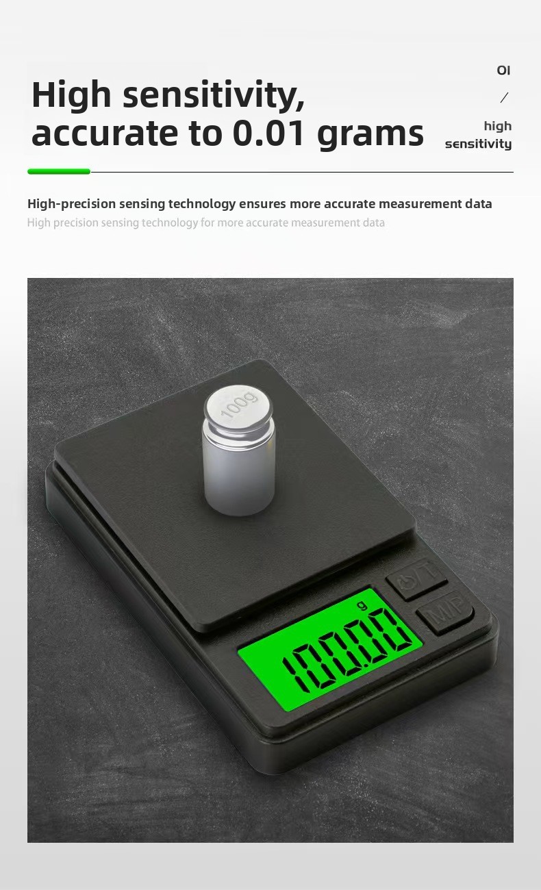 Mini High Precision Digital Pocket Scale 1000g/0.01g LCD Backlight Jewelry Gold Baking Kitchen Weighing Scale