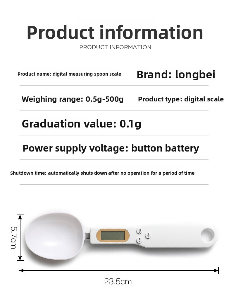 Electronic Measuring Spoon Scale Household Small Electronic Weighing Scale