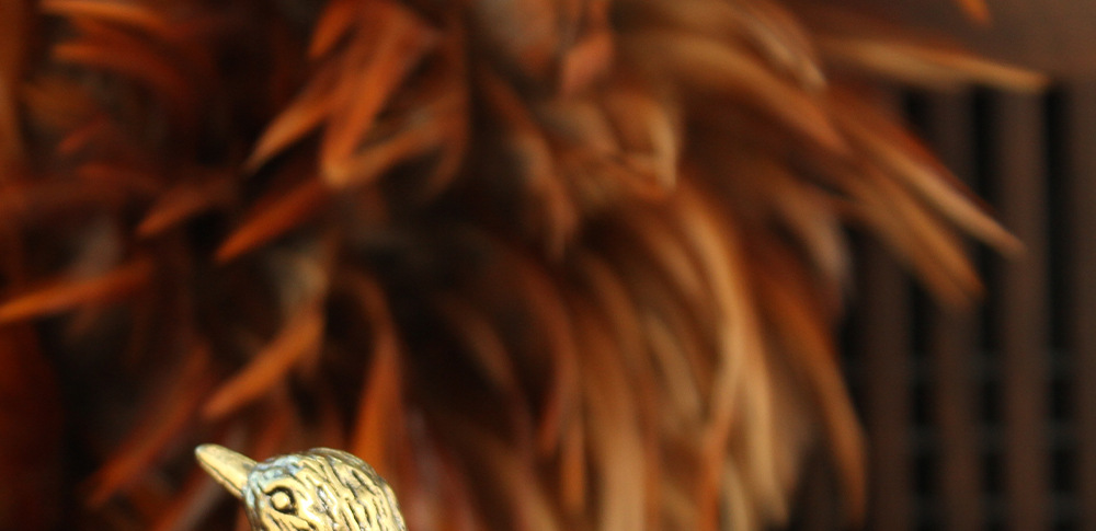 Copper bird ornament decoration
