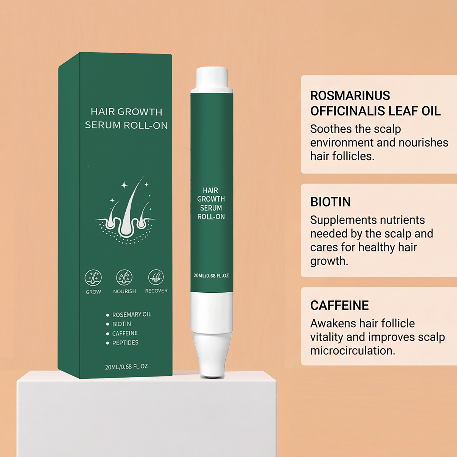 Daily Roll-On Scalp Hair Care Oil Essence
