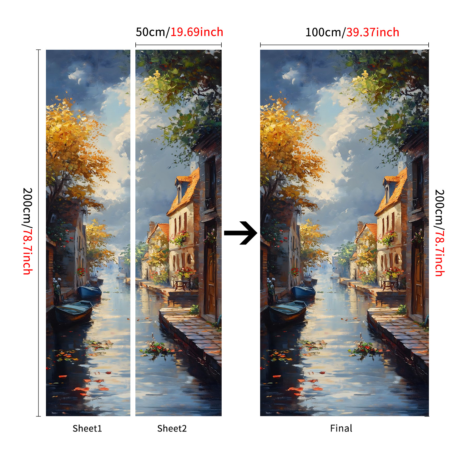 Creative Wooden Door Refurbished Door Stickers Wall Stickers