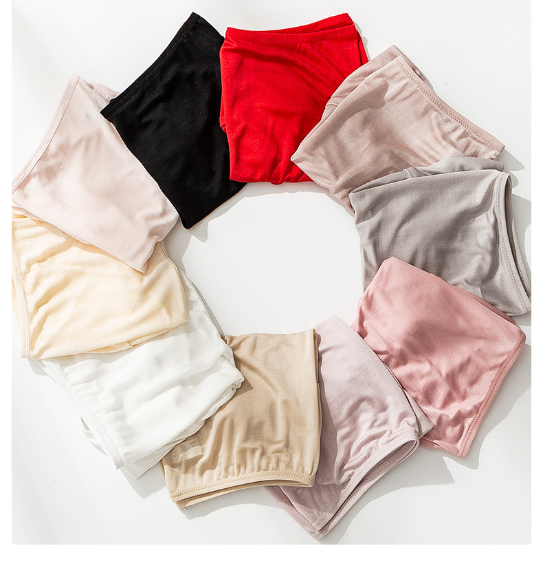 Women's Seamless Mulberry Silk High-Waist Breathable Briefs