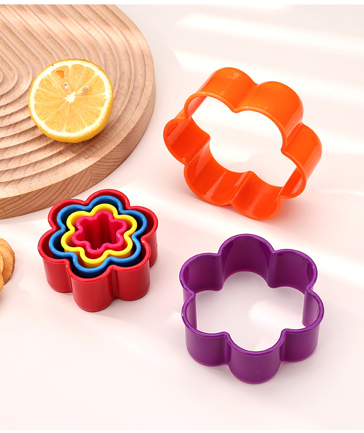 Colored plastic cookie cutter mold
