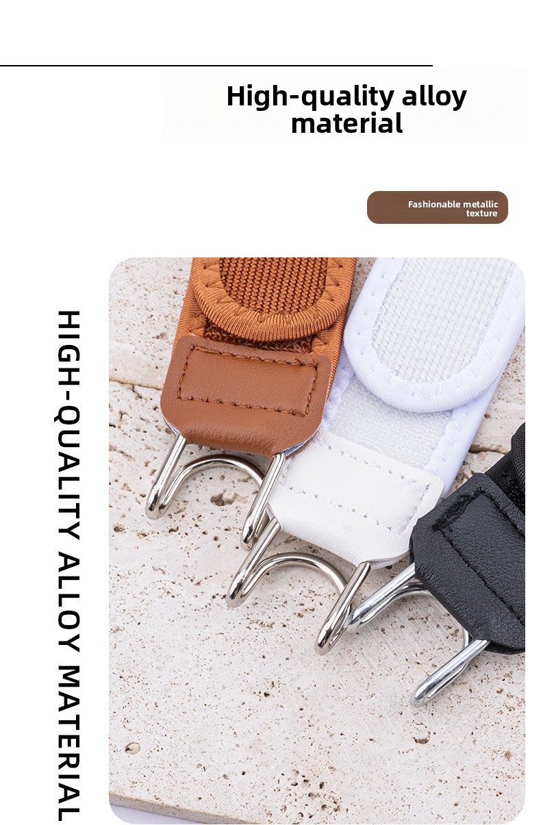 Men's Hook-and-Loop Waist Tightening Belt Without Buckle for Adjustable Comfort