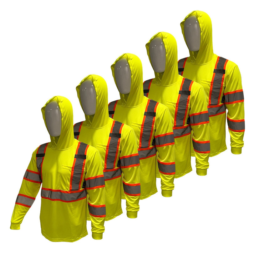Unisex Quick-Dry Sun Protection Hooded Long Sleeve T-Shirt