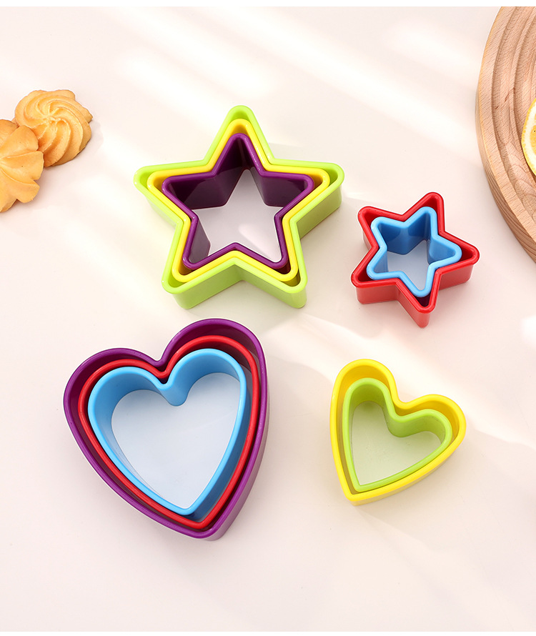 Colored plastic cookie cutter mold