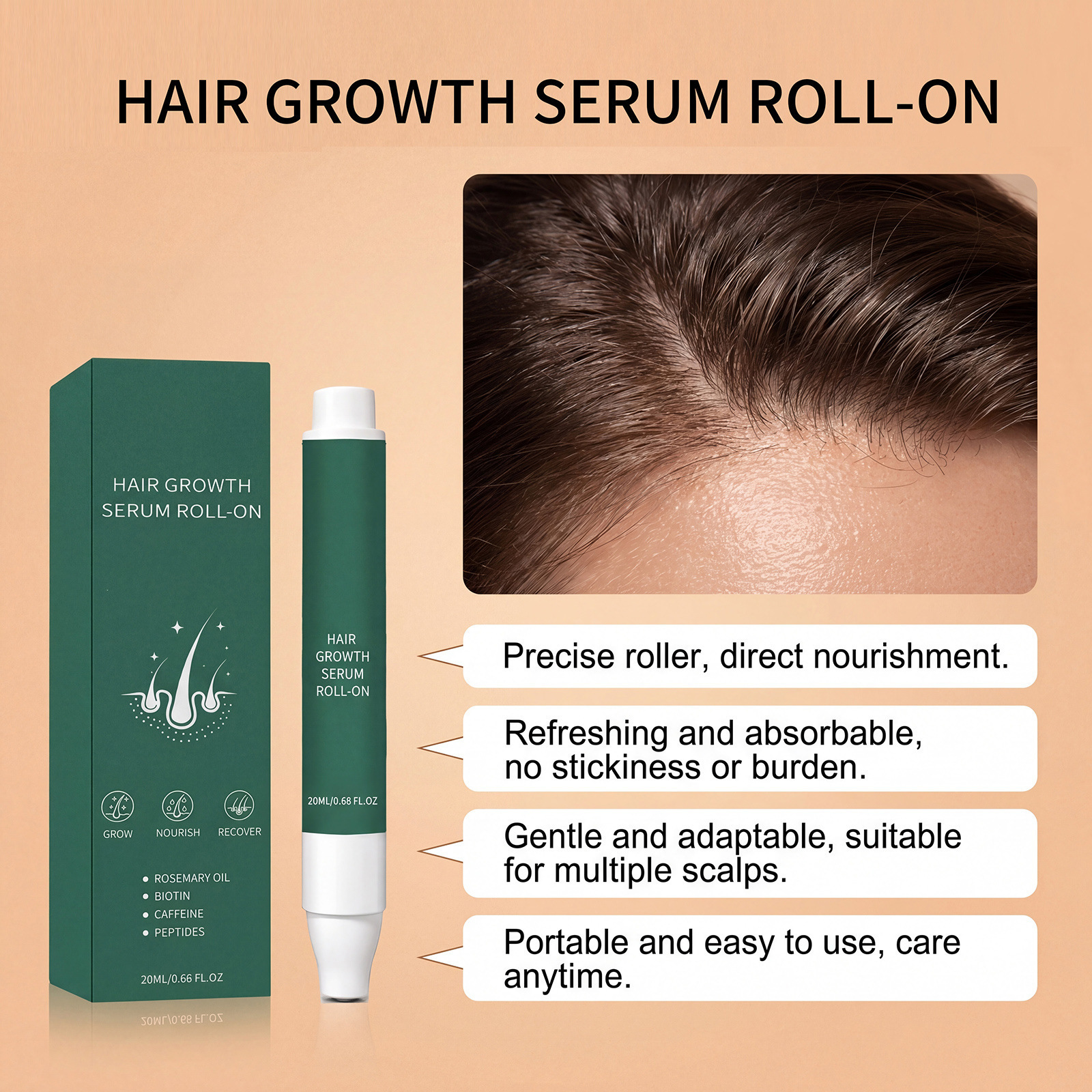 Daily Roll-On Scalp Hair Care Oil Essence
