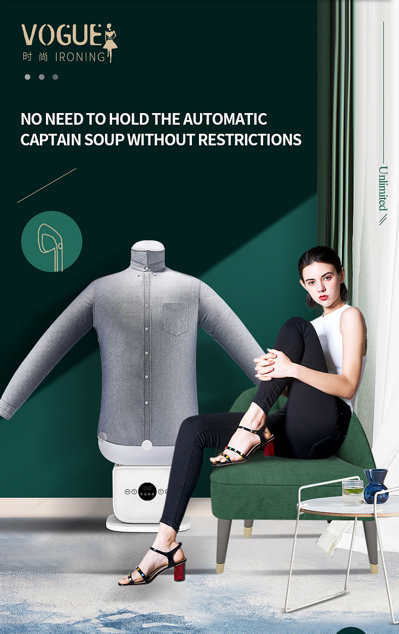 Fully Automatic Humanoid Garment Steamer and Dryer with Multiple Attachments