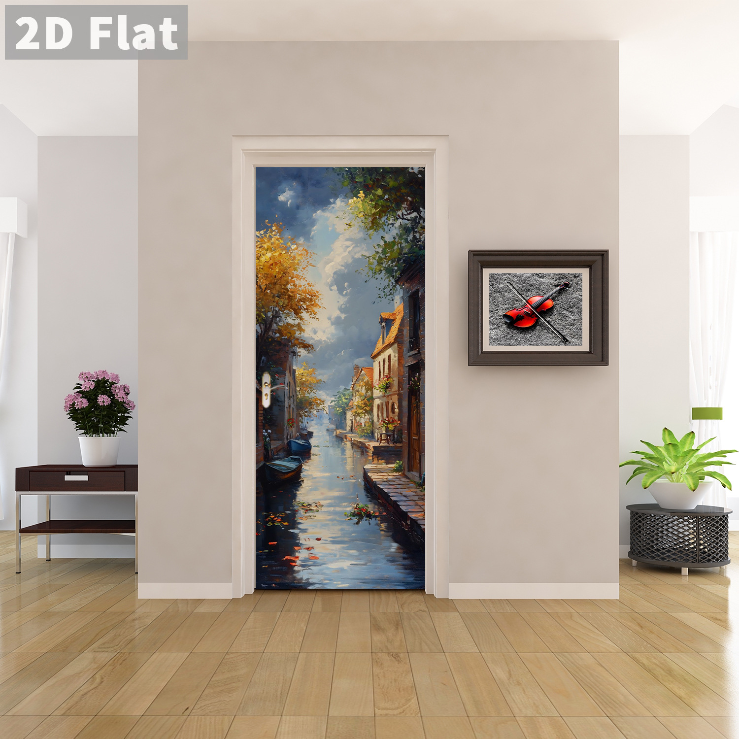 Creative Wooden Door Refurbished Door Stickers Wall Stickers
