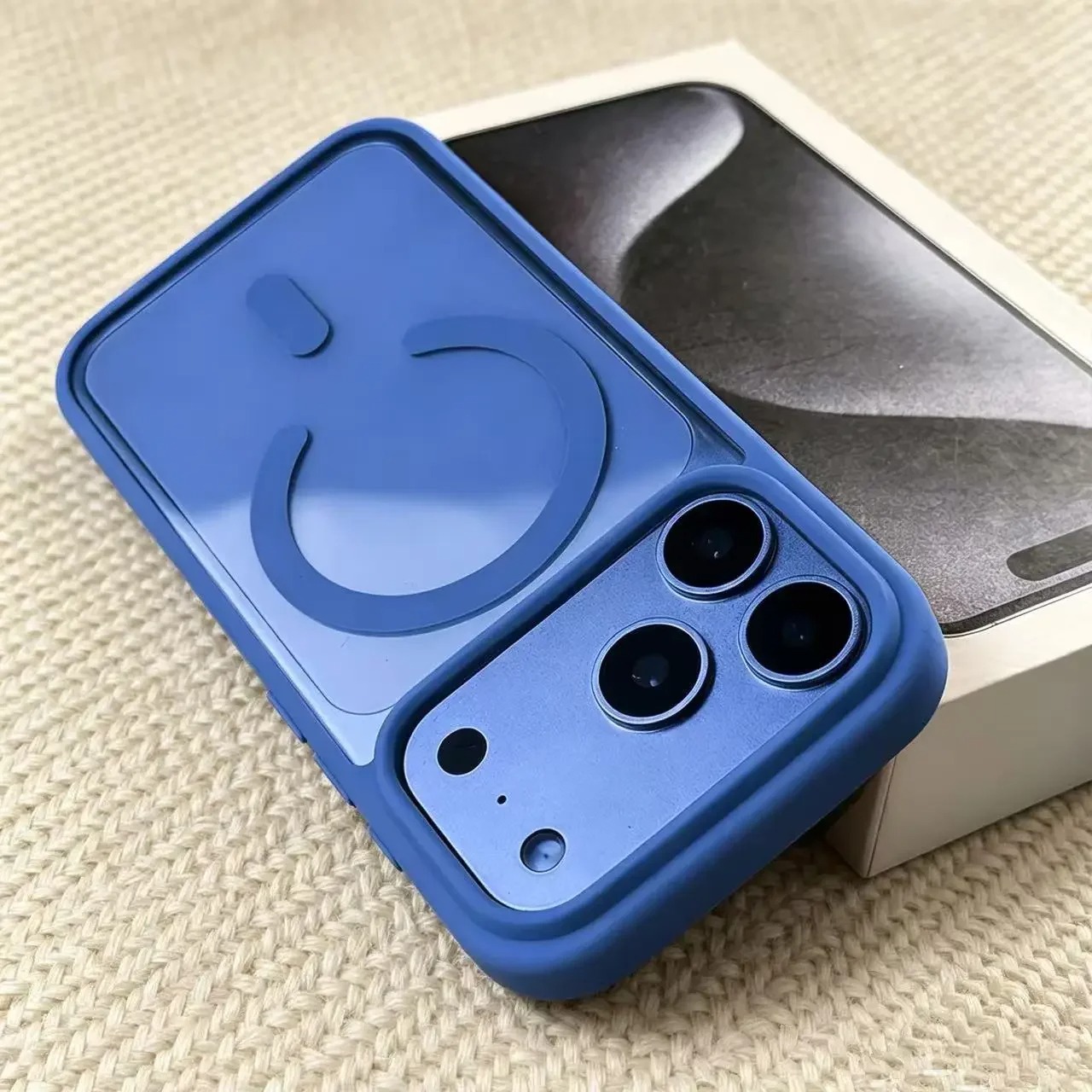 Magnetic Transparent Phone Case with Skin-Feel TPU PC Acrylic Frame