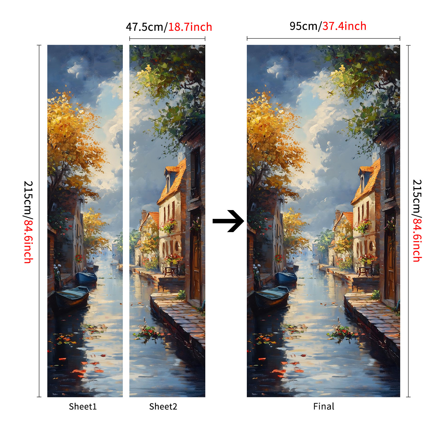 Creative Wooden Door Refurbished Door Stickers Wall Stickers