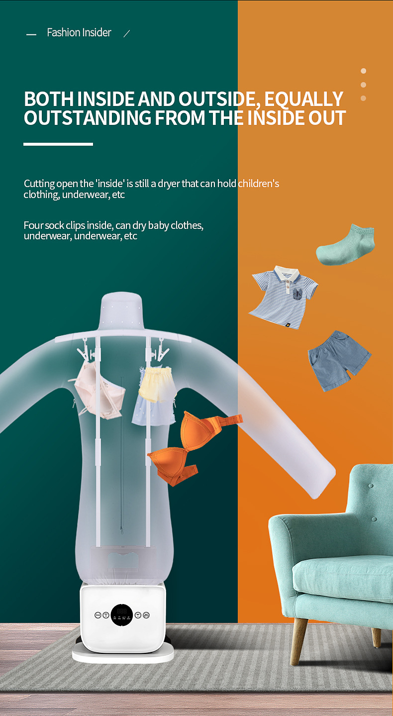 Fully Automatic Humanoid Garment Steamer and Dryer with Multiple Attachments