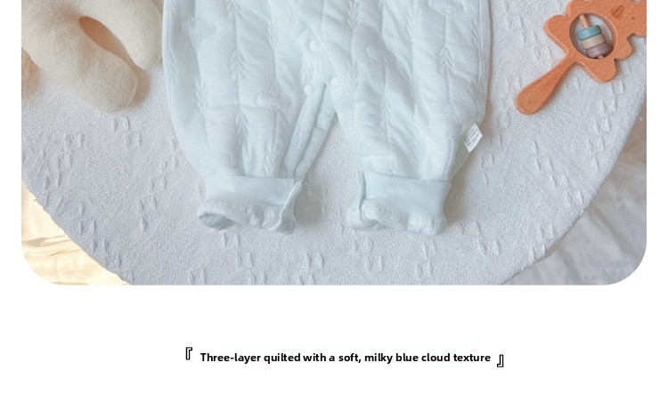 Cotton Quilted Baby Jumpsuit for Autumn and Winter