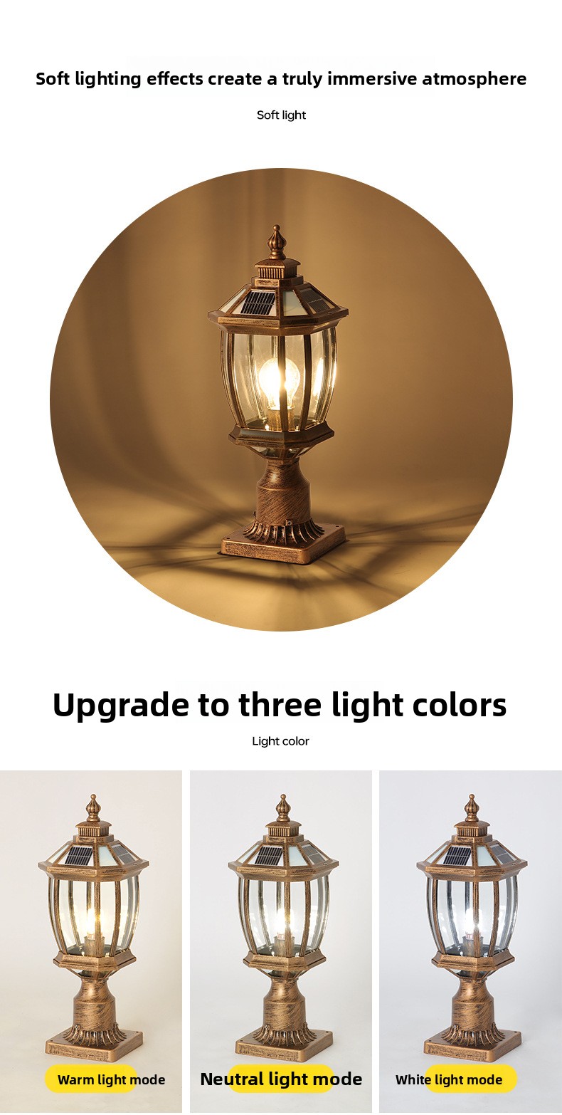 Solar-powered wall light