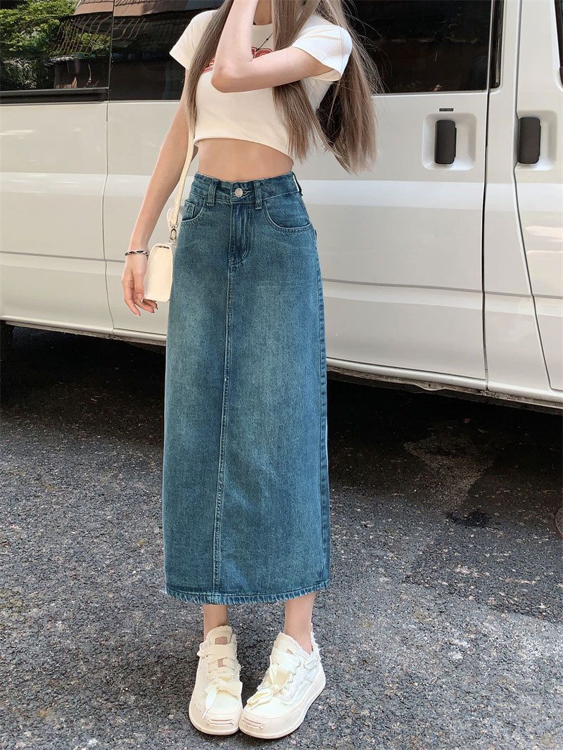 Preppy college style denim skirt, photo 9