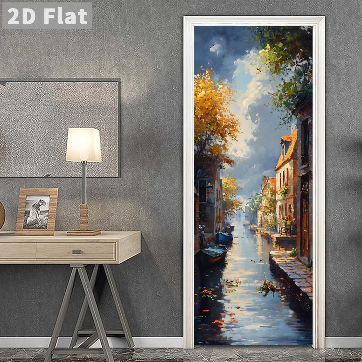 Creative Wooden Door Refurbished Door Stickers Wall Stickers