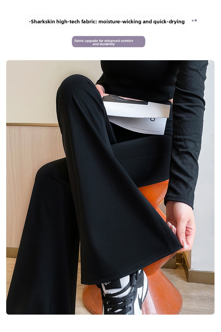 Women's High Waist Micro Flared Pants Slimming Spring Autumn Long Trousers
