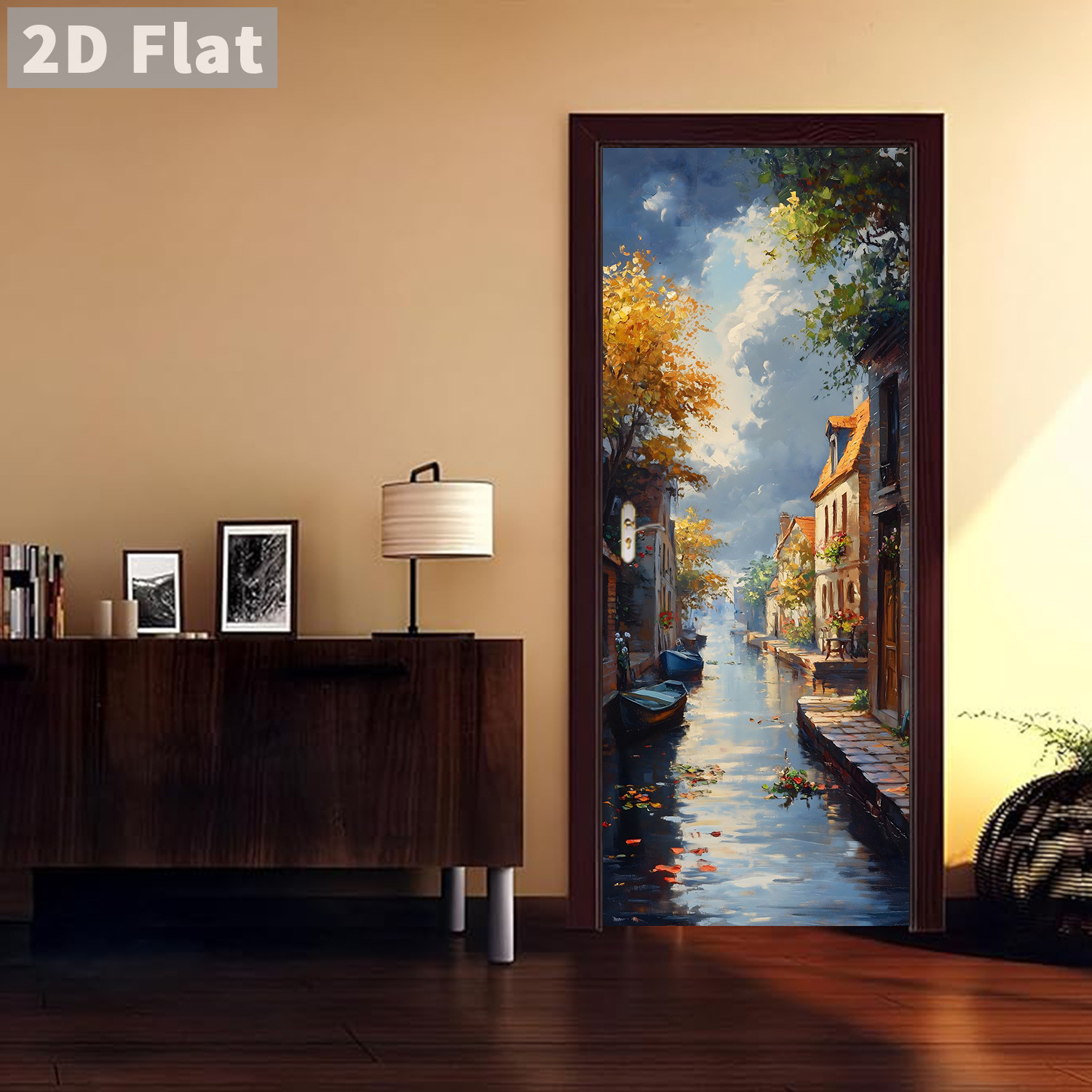 Creative Wooden Door Refurbished Door Stickers Wall Stickers
