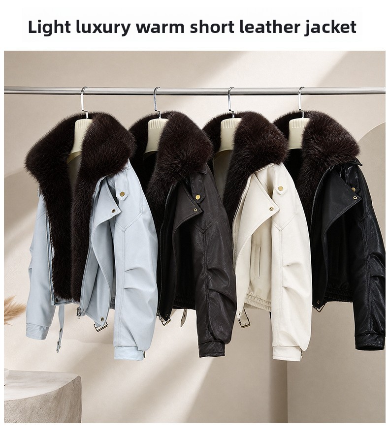 Women's Thickened Cotton Coat with Removable Fur Collar