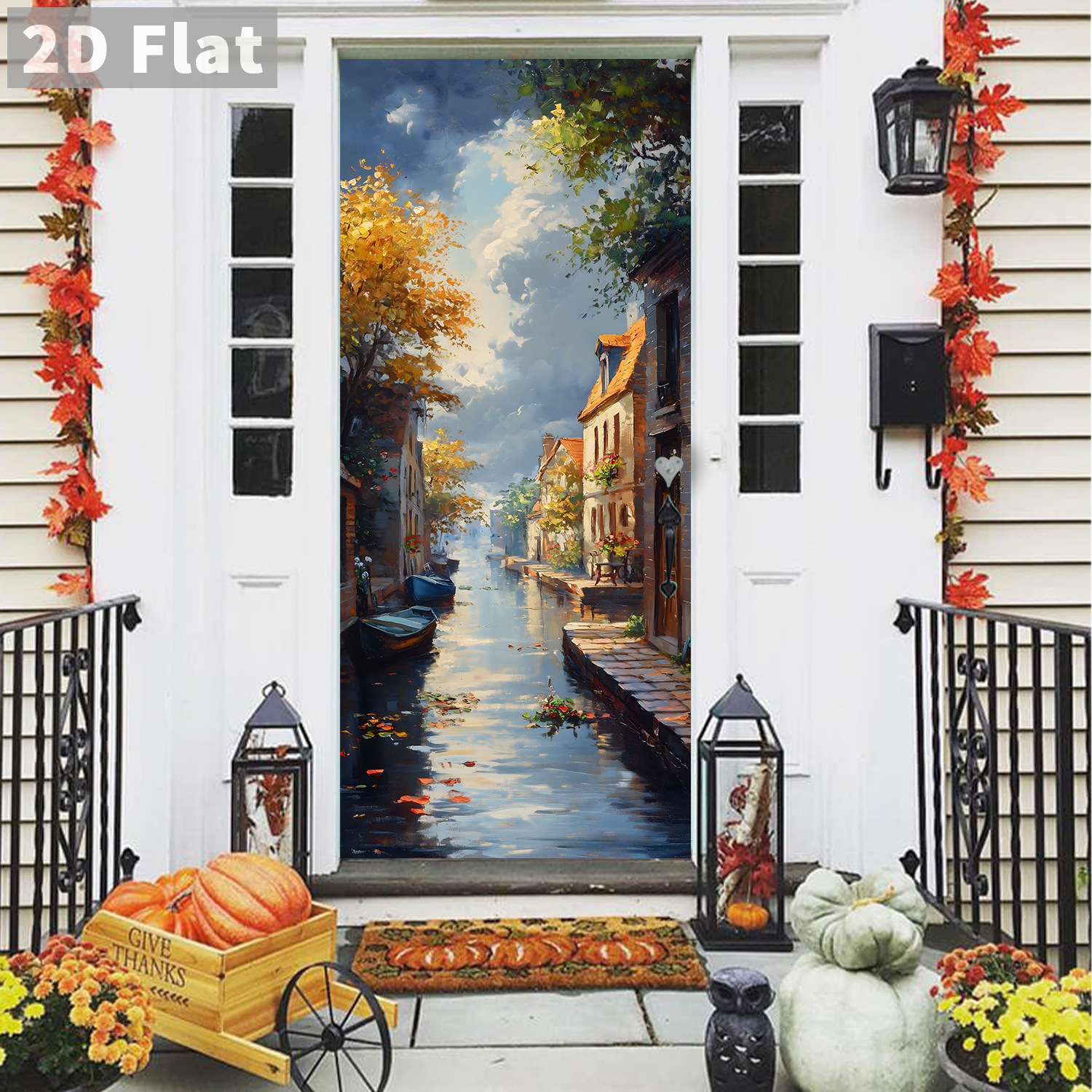 Creative Wooden Door Refurbished Door Stickers Wall Stickers
