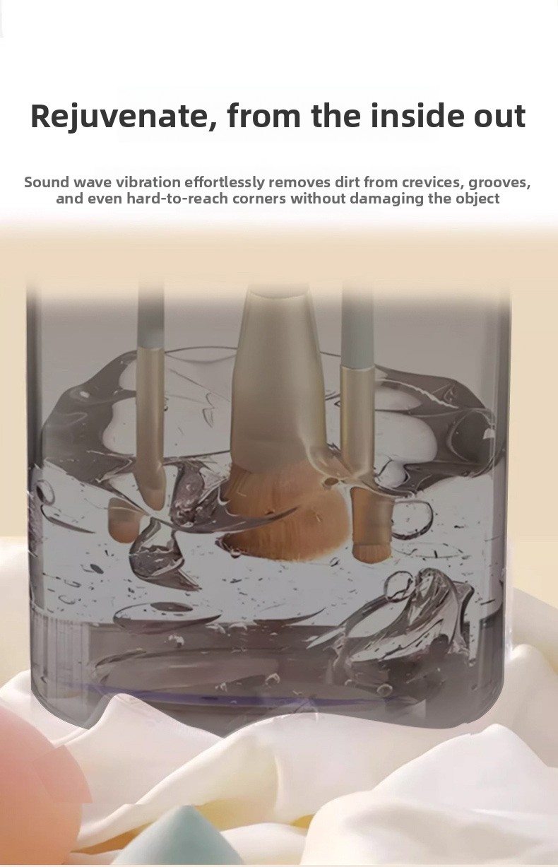 Fully automatic makeup brush cleaner