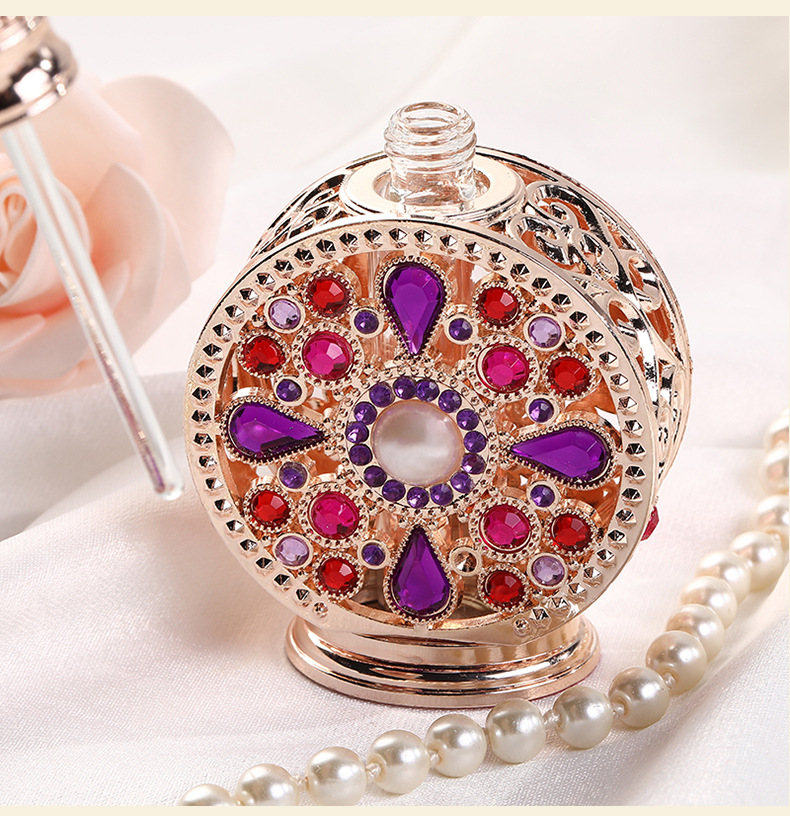 12ml metal empty essential oil perfume bottle glass split bottle