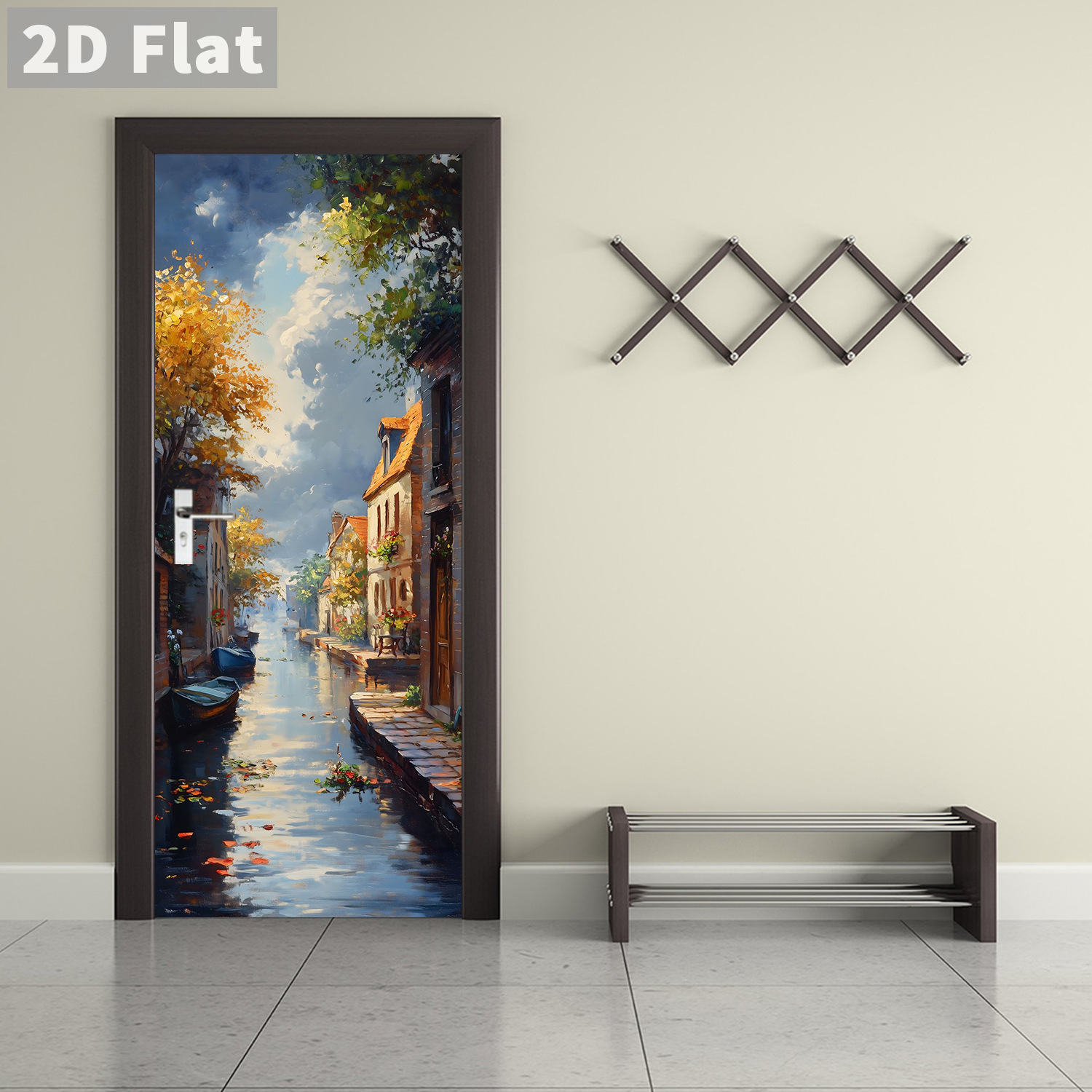 Creative Wooden Door Refurbished Door Stickers Wall Stickers
