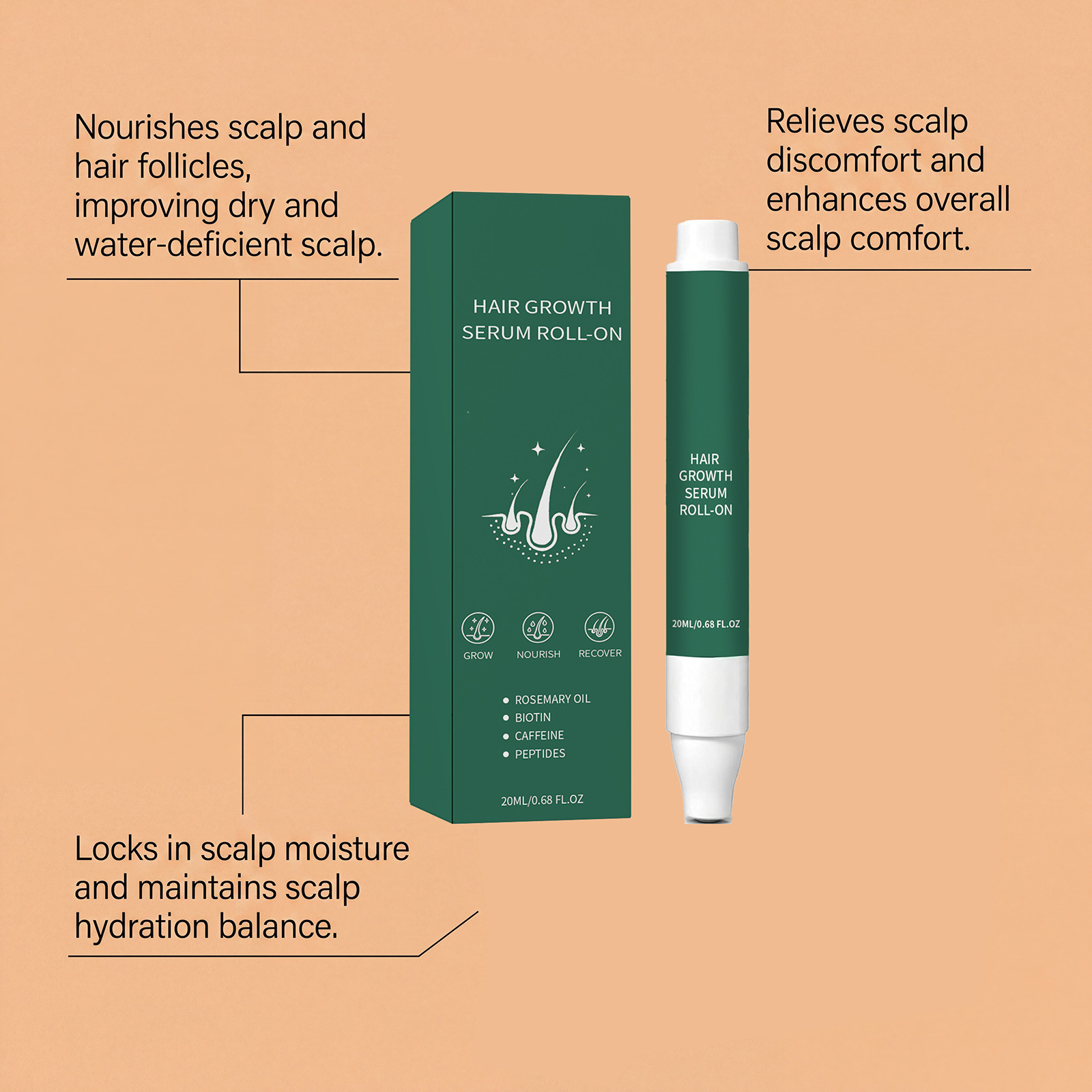 Daily Roll-On Scalp Hair Care Oil Essence