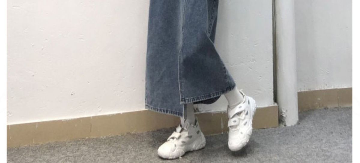 Irregular Split Denim Skirt