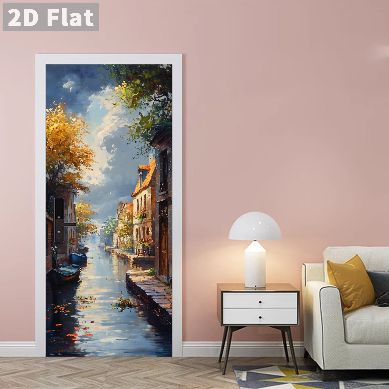 Creative Wooden Door Refurbished Door Stickers Wall Stickers