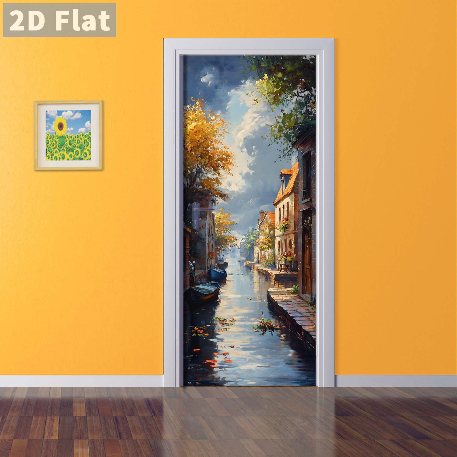 Creative Wooden Door Refurbished Door Stickers Wall Stickers