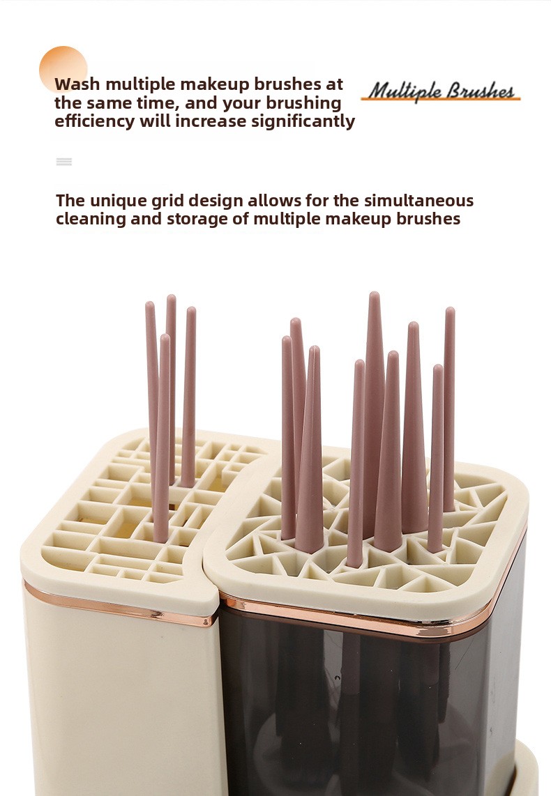 Fully automatic makeup brush cleaner