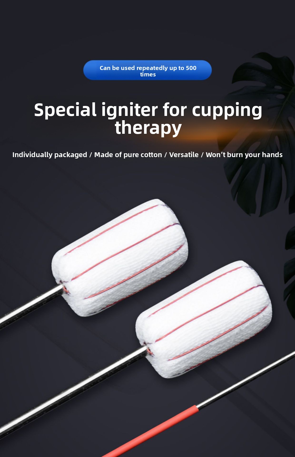Reusable Gauze Cupping Ignition Stick Anti-Scald Fire Torch Tool for Alcohol Bottle
