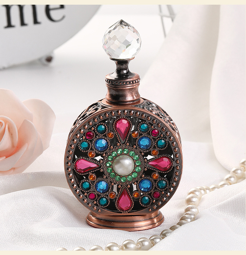 12ml metal empty essential oil perfume bottle glass split bottle