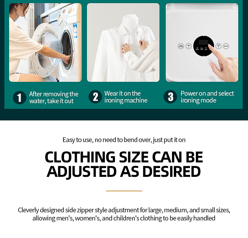 Fully Automatic Humanoid Garment Steamer and Dryer with Multiple Attachments