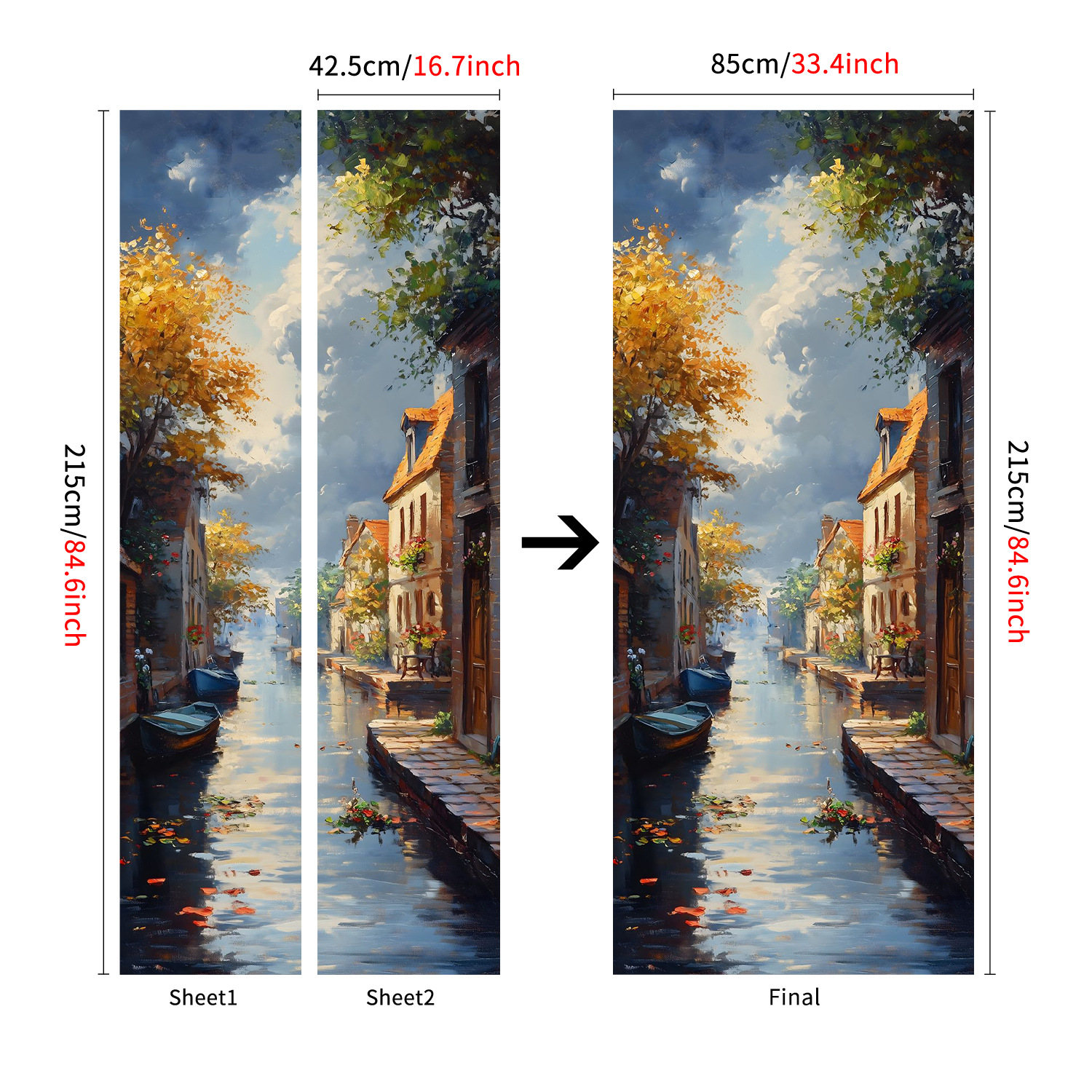 Creative Wooden Door Refurbished Door Stickers Wall Stickers