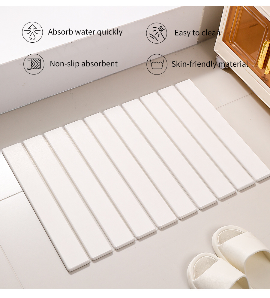 Bath Mat Diatomite Bath Mat Non-slip Quick-drying Mat Absorbent Mat