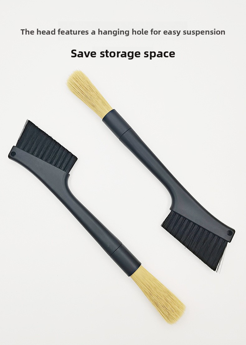 Coffee Machine Dual-Head Detachable Soft Bristle Cleaning Brush