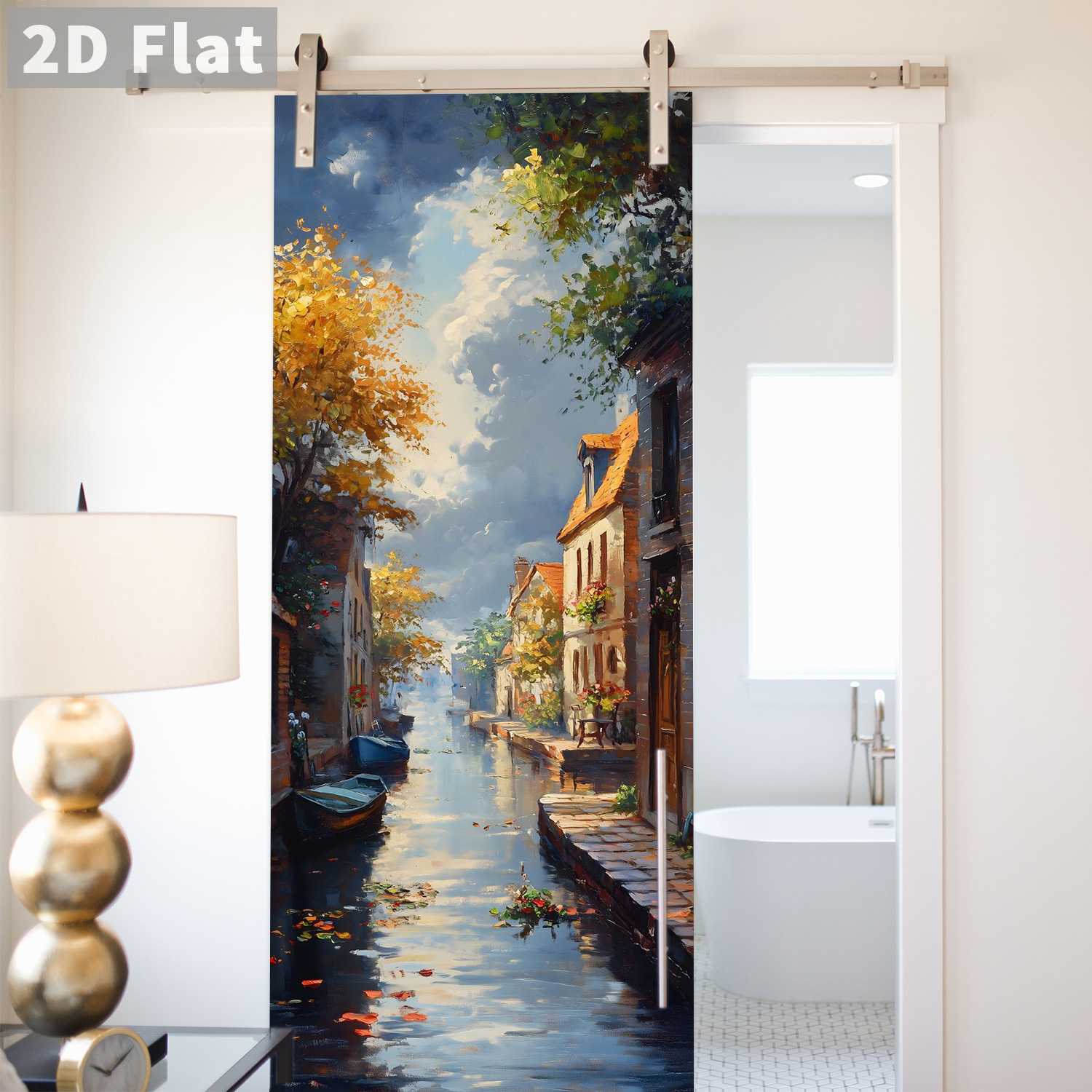 Creative Wooden Door Refurbished Door Stickers Wall Stickers