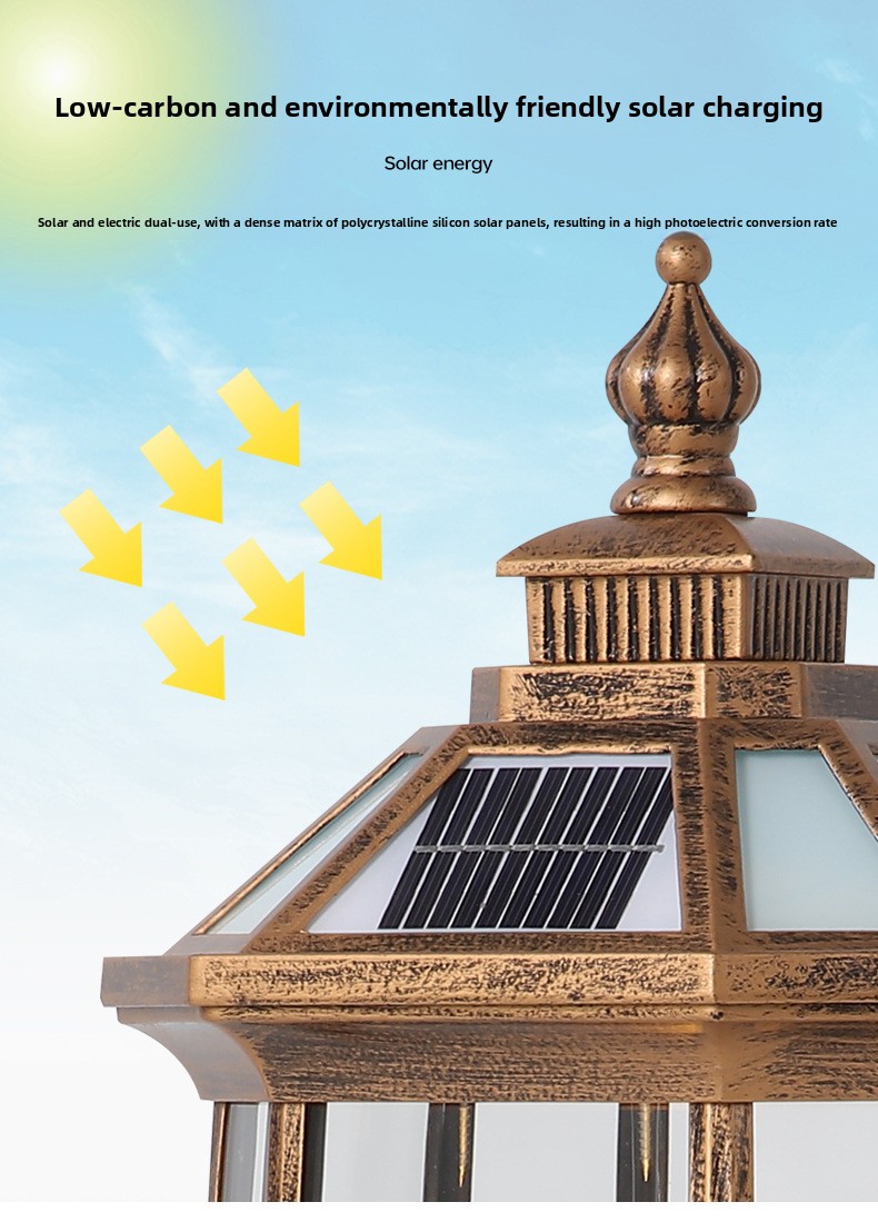 Solar-powered wall light
